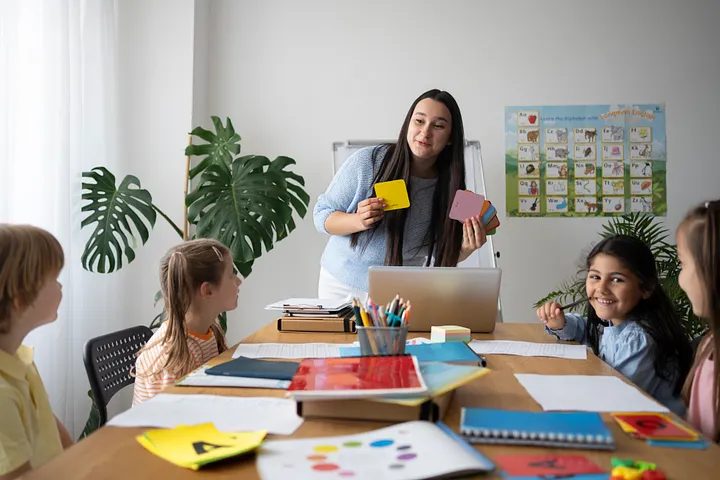 Childcare educator managing daycare activities and compliance tasks